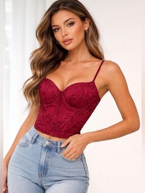 Lulu's Deep Wine Satin Dress